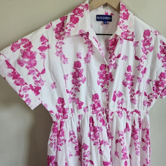 Tuckernuck Ro's Garden Pink Floral Jade Dress in Ines Magenta - Picture 3 of 14